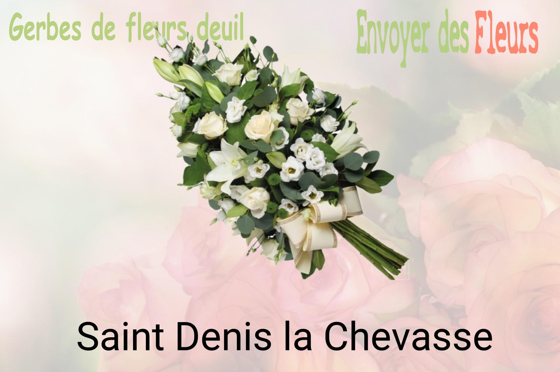 Gerbe de fleurs de deuil livrée à Saint-Denis-la-Chevasse